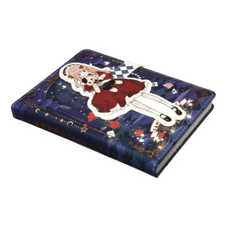 Gift notebook, A6+, 132 sheets, color block, with a stream on a magnet, PVC cover, "Anime", mix-5