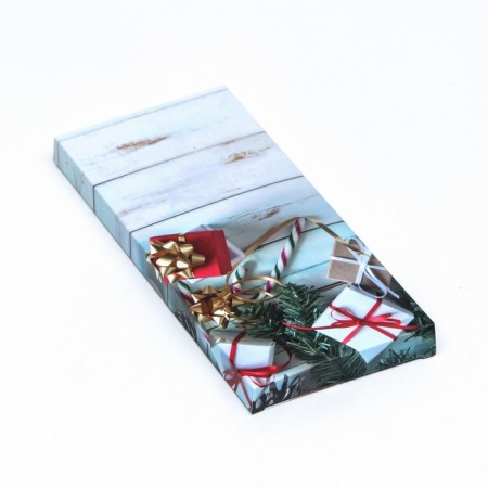 Gift box for tiles of chocolate without a window "Christmas tree with toys", 17.1 x 8 x 1.4 cm-4