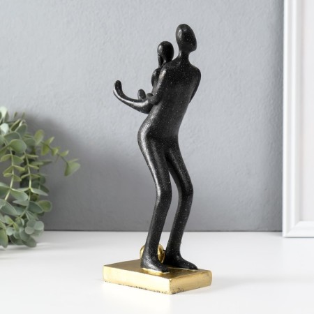 Polystone souvenir "Like behind a stone wall" Black 6x10.5x25 cm-2