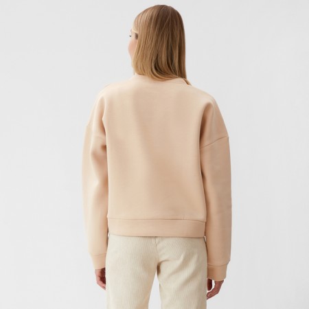 Female sweatshirt Minaku: Velvet Collection Milk color, size 42-4