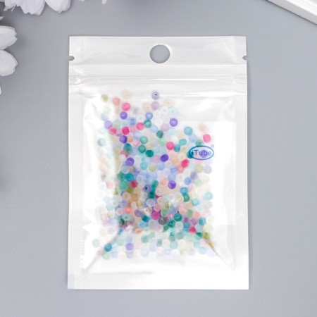Glass 8/0 "Matte translucent. Melange Assorted" 10 g-2