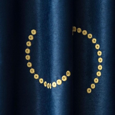 Set of curtains "Jim", size 2x145x270 cm, blue color-2