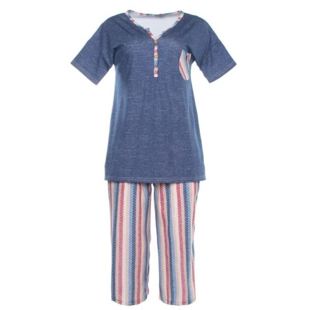 Homemade set (T -shirt and breeches), jeans color, size 54-5