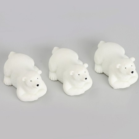 Miniature Puppet "White Bear", set of 3 pcs., Size 1 pc. - 2.5 × 2 × 3.5 cm-3