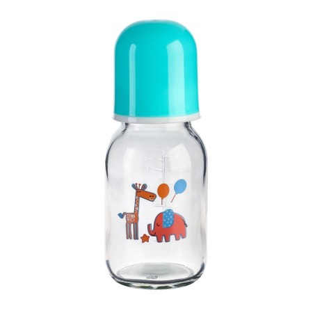 A bottle for feeding, a classic throat, 120 ml., From 0 months, glass, color mix-4