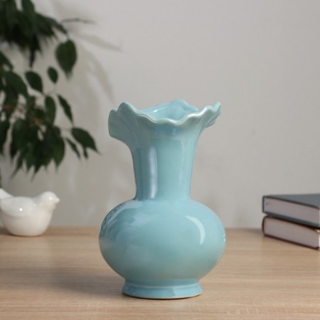 VAZA Keramics Table "Izki" D-10 cm, h-17 cm, blue-1