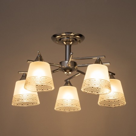 Lamp ceiling angel 52x52x27, 5x60W E27, chrome-2