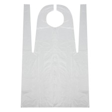 Apron protective white 10 μm size 68*110 cm 50 pcs/un