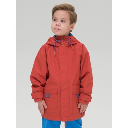 Windbreaker for boys, height 116 cm, terracotta color-1