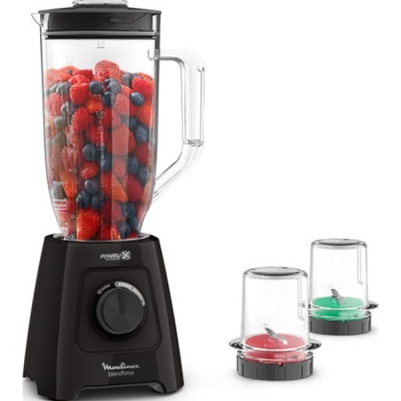 Blander Moulinex LM458810, stationary, 600 W, 2.8 l, 2 speeds, pulse mode, black 1043541-2