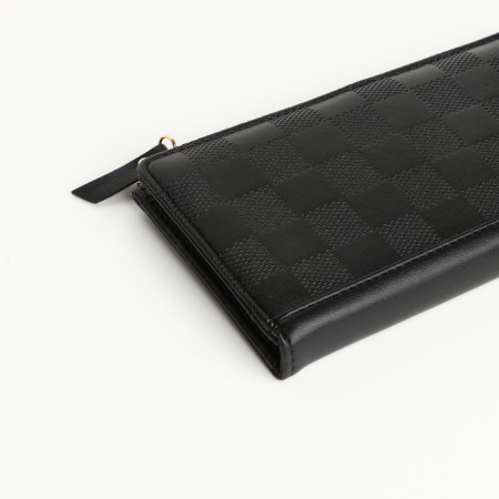 Women's wallet on magnets, black color-2
