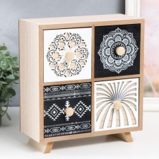 Casket wood chestnut 4 boxes 
