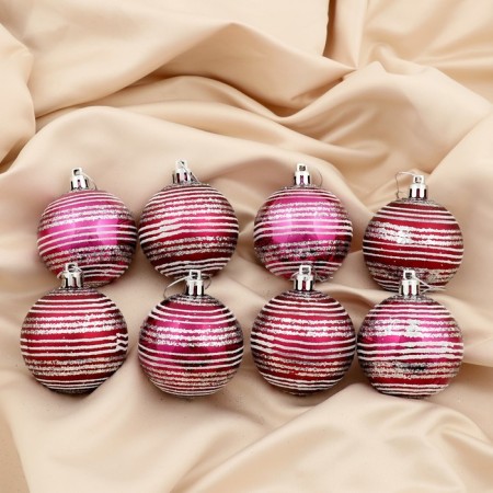 Set of balls plastic D-6 cm, 8 pcs "Allur"