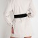 Women's belt, width 12 cm, on lightning, black color