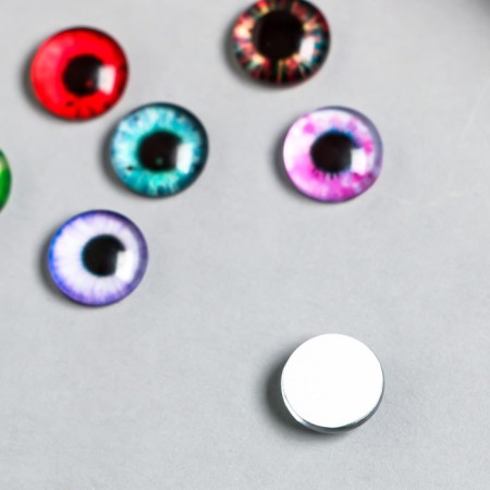 Decor for creativity Glass "Eye" set 10 pcs d = 1 cm mix-2