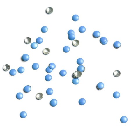 Rhinestones metal mugs, No. 3.0 blue, 50 pcs