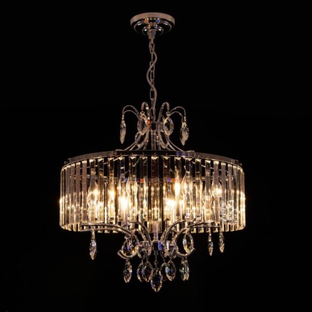 Suspended chandelier Citilux "Inga" CL335181, 59x58x120 cm, 8x60W, e14, gray color-1