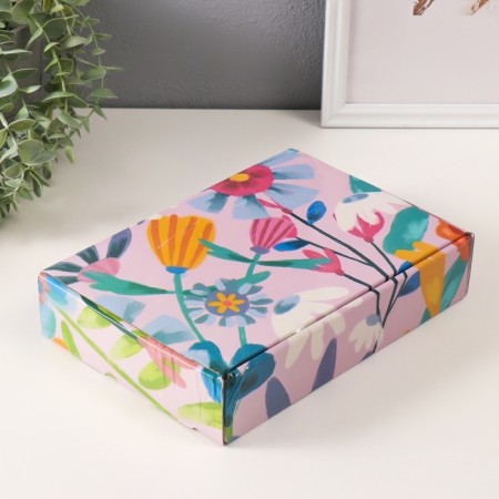 Rectangular Metal Casket "Flowers" MIX 5.8x4.2x2.6 cm-6