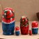 Matryoshka "Berry", blue scarf, 5-doll, 16 cm