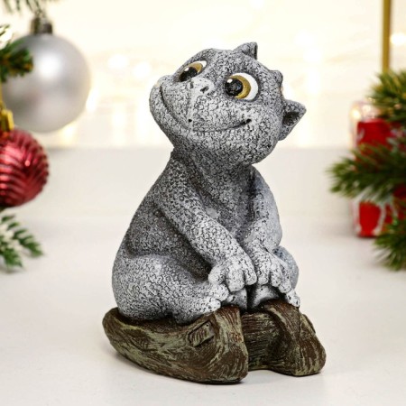 Figure "Dragon Chica" gray, 7x8x13cm-1