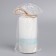 Candle with concrete, 5x10 cm, white-blue