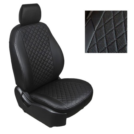 Autorekhli for Kia Cerato IV, 2018-n, rhombus, eco-leather, set