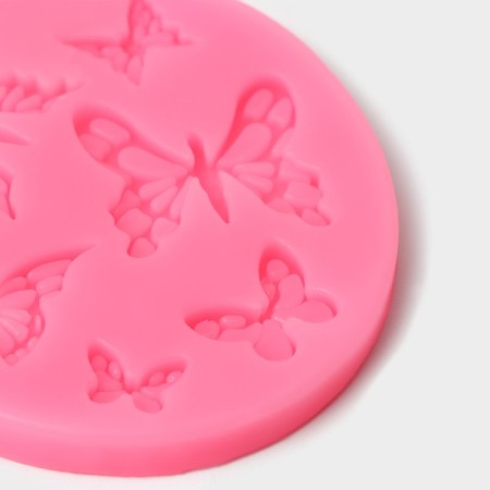 Mold Dolyana "six butterflies", silicone, 8.4 × 7.5 cm, color mix-2