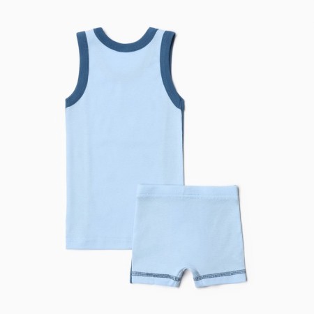 A set for a boy (T -shirt, panties), blue color, height 104 cm-3