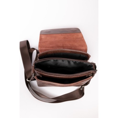 Bag Cross-Body Men, genuine leather de-gosa brown, 16x5x19 cm-4