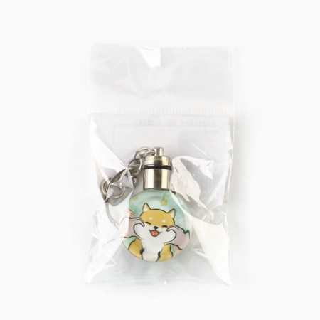 Keychain for keys with a flashlight "Siba-Inu", 4 x 2 cm-5