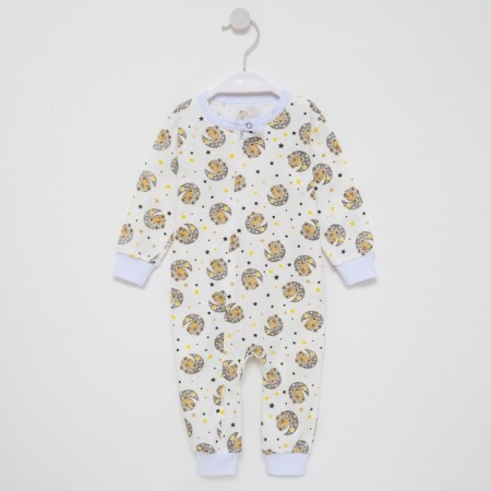 Combineson children, white/bears, height 56 ​​cm
