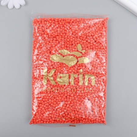 Glass beads 6/0 "orange" bright 450 g-2