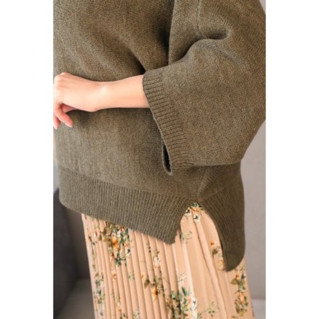 Female jumper, size 48, khaki color-8