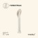 Set of cutting devices Maclay: spoon, fork, knife, plastic, beige color