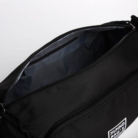 Youth bag with zipper, black color-6