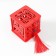 Casket wood "Plum Flower" Red 6.5x6.5x6.5 cm