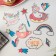 Waffle pictures edible “Happiness is” for cupcakes, Konfinetta cake, 11 pcs.