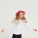 Hat with bombs for Minaku girl, size 50, pink color