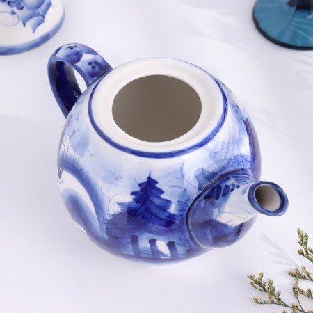 Teapot "Shar", plot, gzhel-4