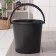 Household bucket with a measured scale, 12 l, black color