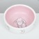 Ceramic bowl for rabbits 200 ml 10 x 3.7 cm, white-pink