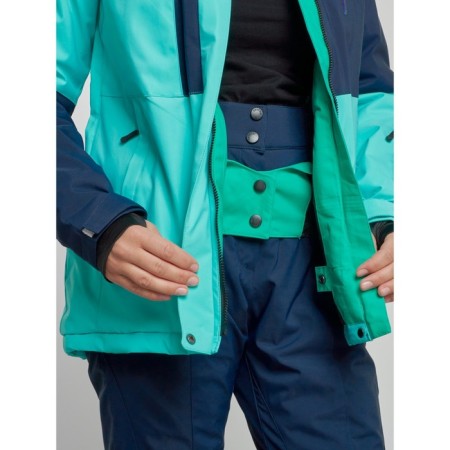 Ski costume female winter, size 48, turquoise color-10