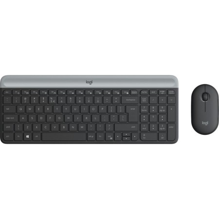 Keyboard + Logitech MK470 Claw: Black/Gray Mouse: Black USB Wireless Slim (920-00 10046