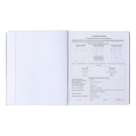Subject notebook, 48 sheets, cage, computer science erichkrause "Ves in the root", plastic cover silk-screen covers, Blok Offset 100%, information block-4
