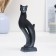 Figure "Cat Lynx" Black with silver 7x5x21cm
