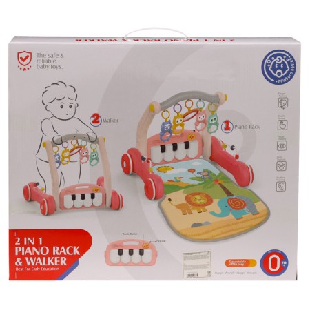 Developing rug-carrier "Safari", 2 in 1, sound effects, red color-14