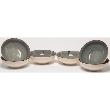 A set of deep plates of Elrington “Airgraph. Light graphite ", 18 cm, 6 pcs