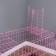 A cage with a hatch for dogs and cats, 100 x 60 x 70 cm, pink