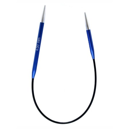 Knitting needles asymmetric aluminum circular zing Knitpro, 25 cm/4.00 mm 47058