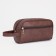 Lightning cosmetic bag, external pocket, brown color